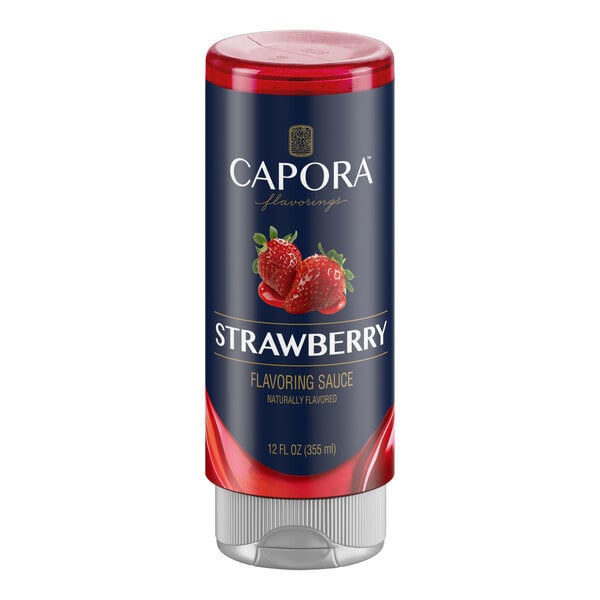 Capora Strawberry Flavoring Sauce 12 fl. oz. - 6/Case