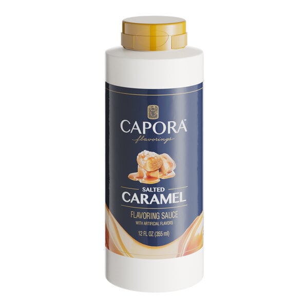 Capora Salted Caramel Flavoring Sauce 12 fl. oz. - 6/Case