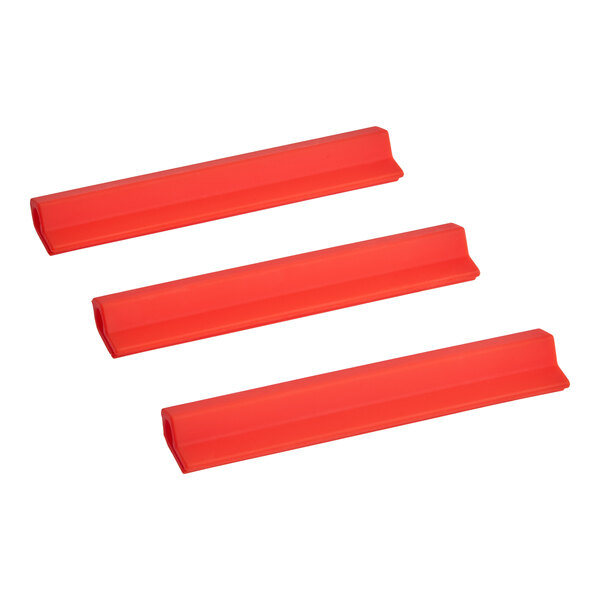Culinary ID Bands 6" Red "Use First" Silicone Bun / Sheet Pan Clip - 3/Case