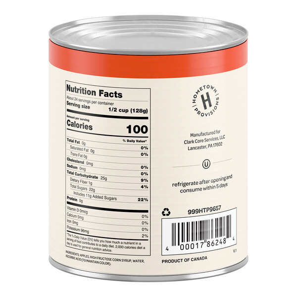 Hometown Provisions #10 Can Sweetened Applesauce - 6/Case