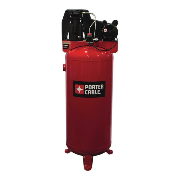 Porter Cable 60 Gallon Vertical Cast Iron Belt-Drive Air Compressor PXCMLC3706056 - 3 7/10 hp, 230V