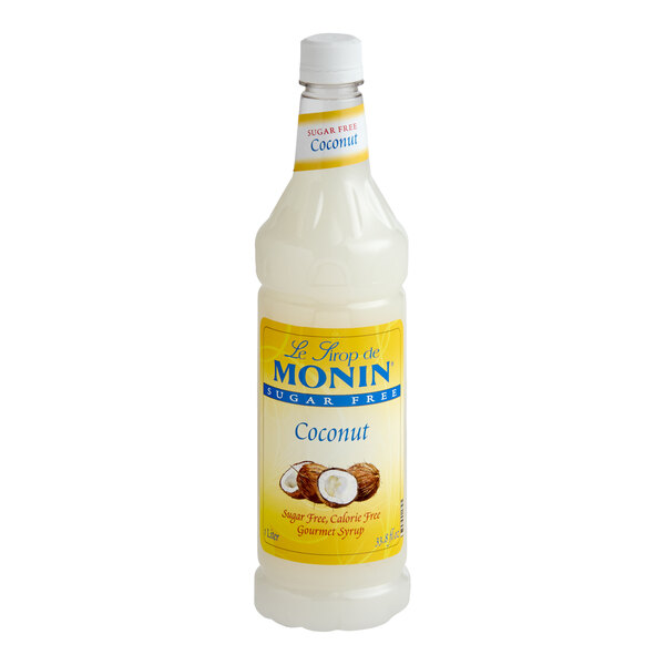 Monin Sugar-Free Coconut Flavoring Syrup 1 Liter - 4/Case