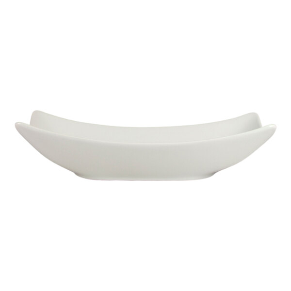 10 Strawberry Street Stella 6 Qt. Rectangular White Porcelain Serving Bowl - 8/Case