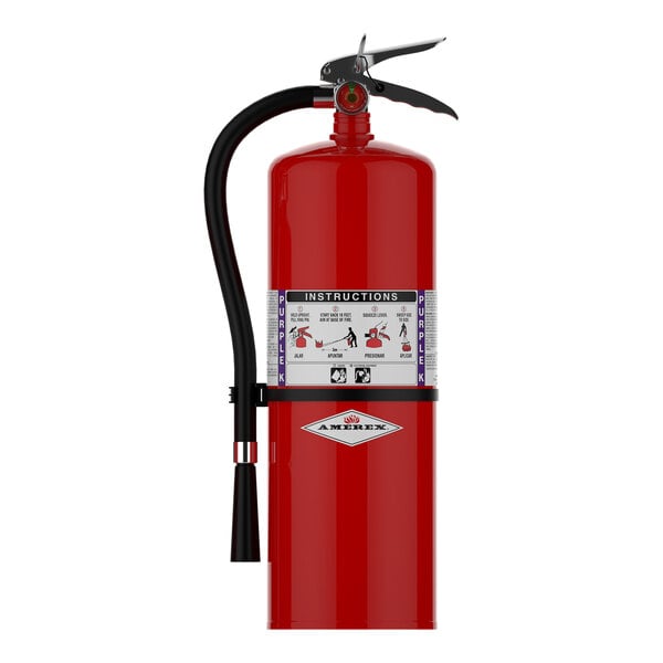 Amerex 415 20 lb. Purple K Dry Chemical Fire Extinguisher with Hose and Nozzle 1336 - UL Rating 120B:C