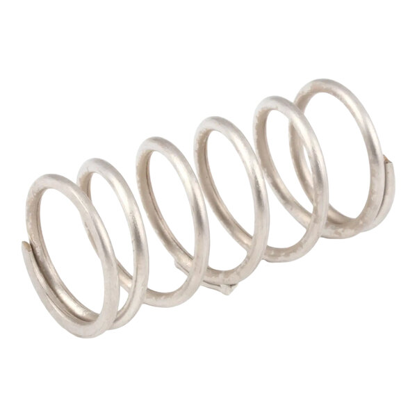 A metal compression spring.