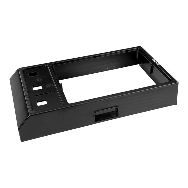 A black rectangular door with strike assembly for a Bunn machine.