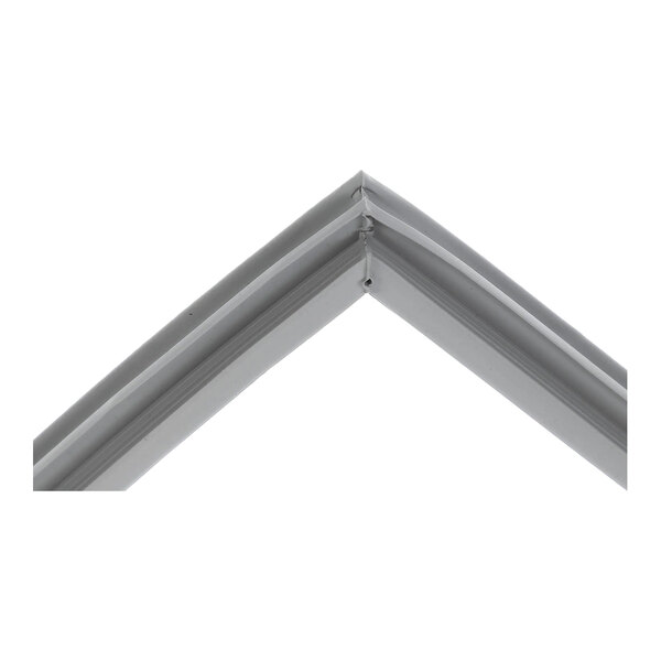 A gray refrigerator or freezer drawer gasket for Delfield models.