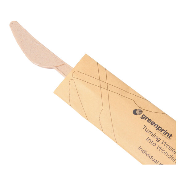 Greenprint Wrapped Heavy Weight Natural Agave Knife - 500/Case