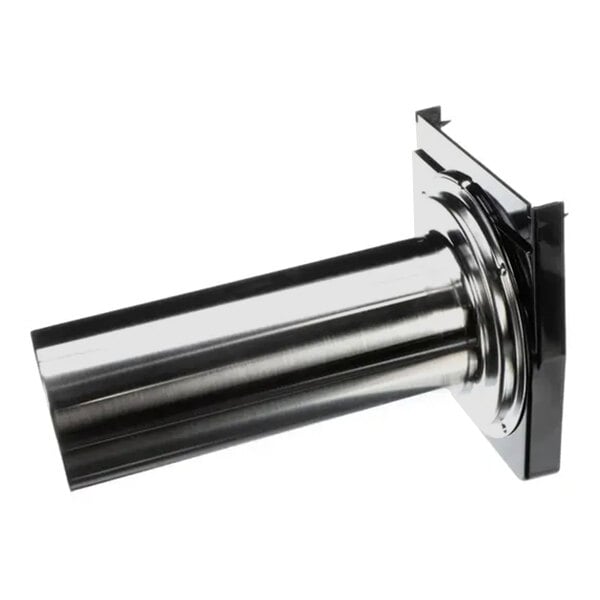 A metal drum component with a black coated flange, used in commercial equipment.