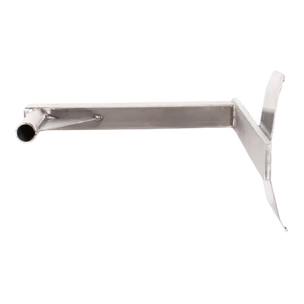 A metal basket lift arm linear actuator component.