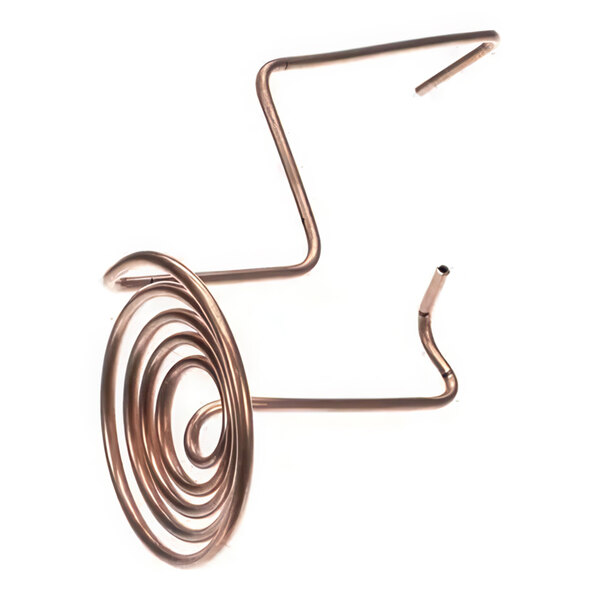 A small spiral condenser loop made of metal tubing.