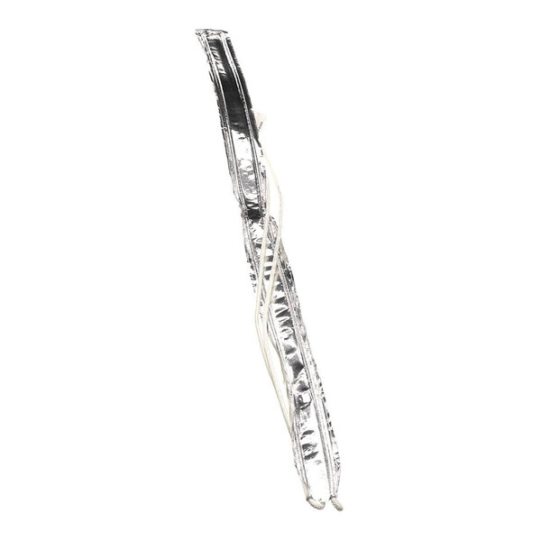 A metallic braided heater wire with attached electrical leads.