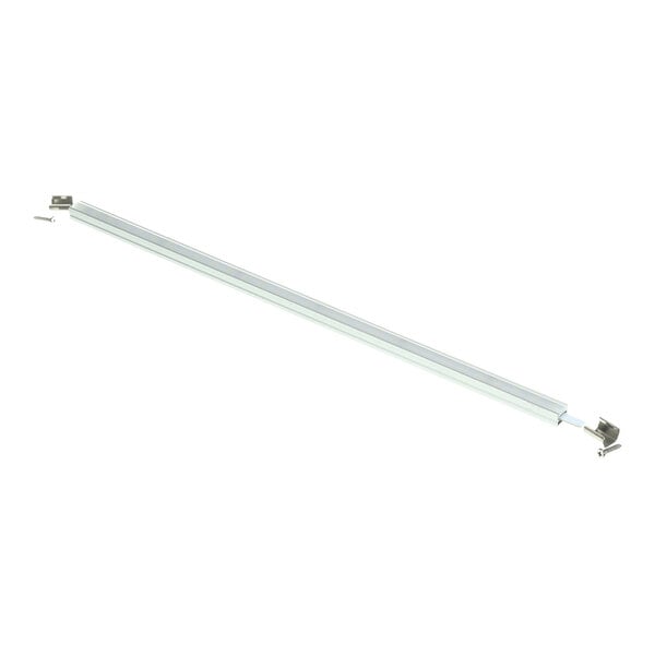 An LED light strip stick with mounting brackets and screws, designed for 24VDC use.