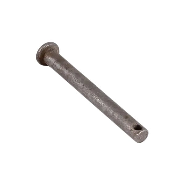 A metal clevis pin with a head on one end and a hole on the other, measuring 3/16 inch by 1 3/4 inches.
