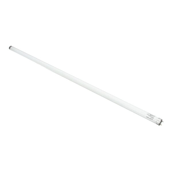 A long, cylindrical fluorescent lamp for use in refrigeration units.