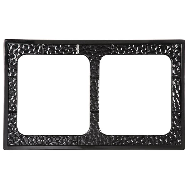 a black picture frame with white frames