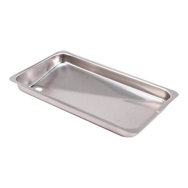 A rectangular stainless steel fill basin.