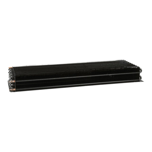 A black evaporator coil for refrigeration units.