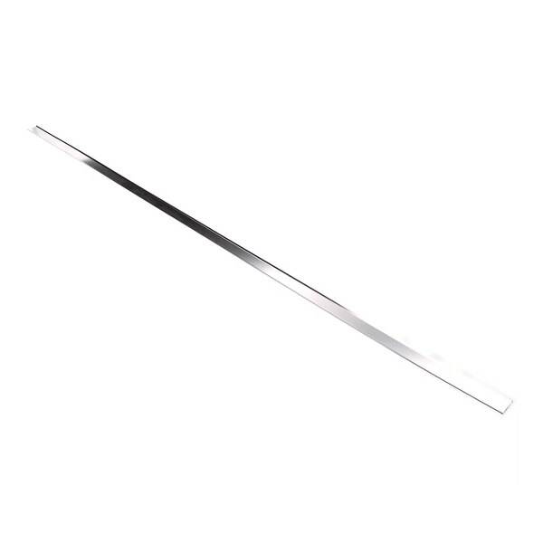A long, narrow metal channel used for vertical gasket mounting.