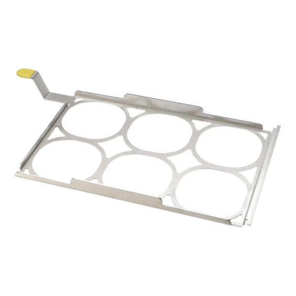A metal rack replacement kit with six circular cutouts and a handle, designed for use with Antunes equipment.