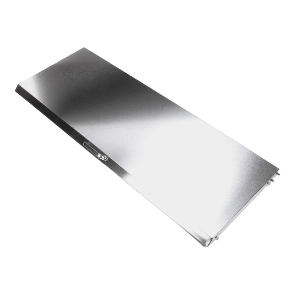 A stainless steel lid assembly for a commercial refrigeration unit.
