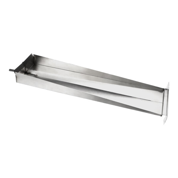A stainless steel evaporator pan assembly for refrigeration equipment.
