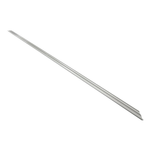 An aluminum vertical extrusion piece for a two-door unit.