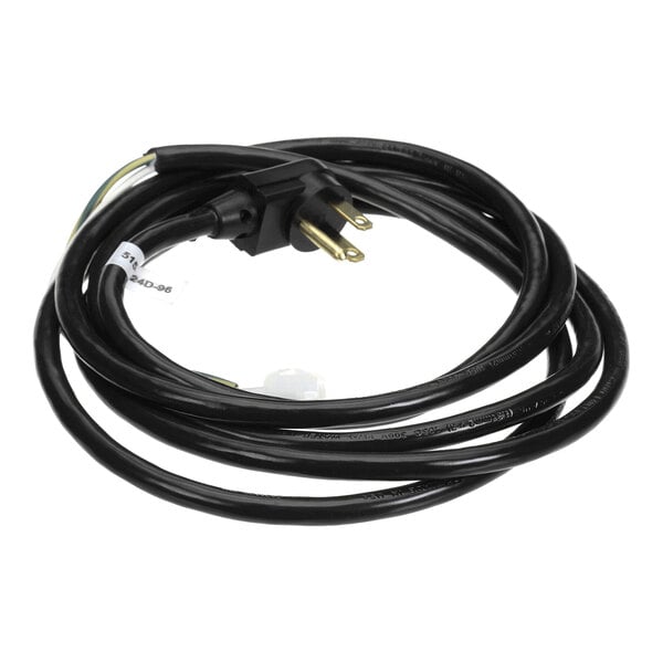 A black 115V/15A supply cord harness with a standard three-prong plug.