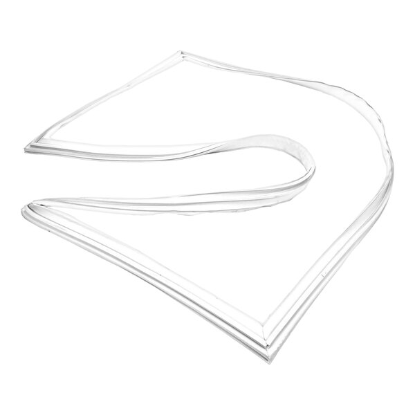 A clear, flexible door gasket designed for a full door, typically used in refrigeration equipment.