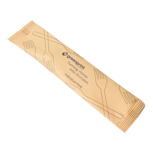 Greenprint Wrapped Heavy Weight Natural Agave Fork - 500/Case