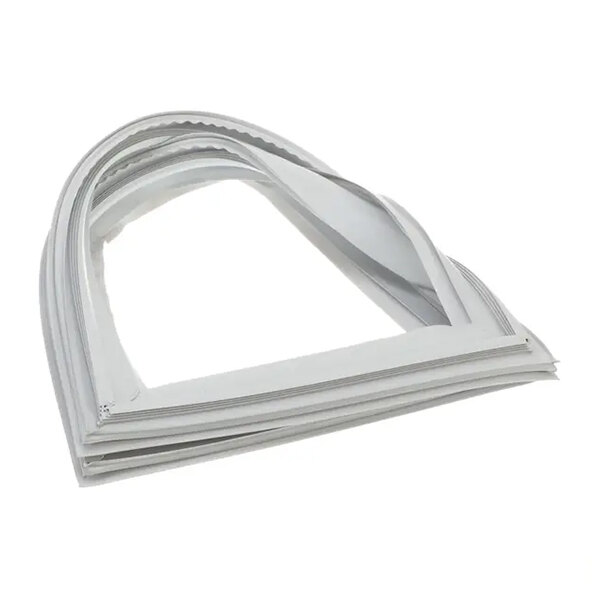 A white Delfield refrigerator or freezer door gasket with a rectangular shape and flexible edges.