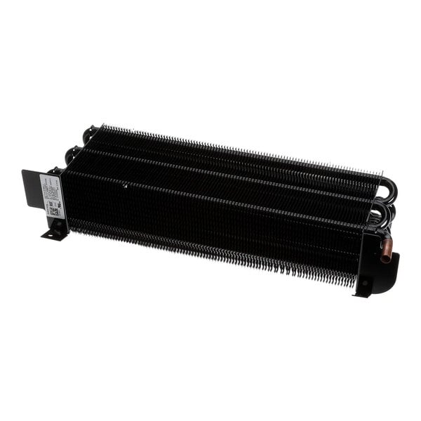 A black Delfield 3518593 evaporator coil for refrigeration systems using R290 refrigerant.