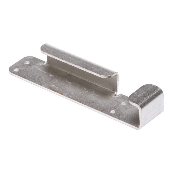 A metal bracket designed for supporting a cutting board, with a flat base and raised edges.