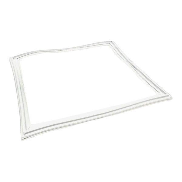 A clear, flexible refrigerator or freezer door gasket.