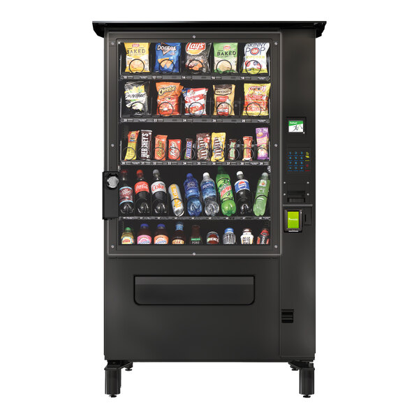 Selectivend Evolution SZ38 38-Selection Ambient / Refrigerated Snack and Cold Drink Combo Vending Machine with Coin Mechanism, Bill Validator, and Card Reader