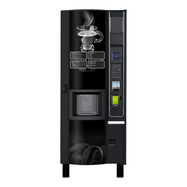 Selectivend Evolution Coffee and Hot Beverage Vending Machine with Coin Mechanism, Bill Validator, and Card Reader