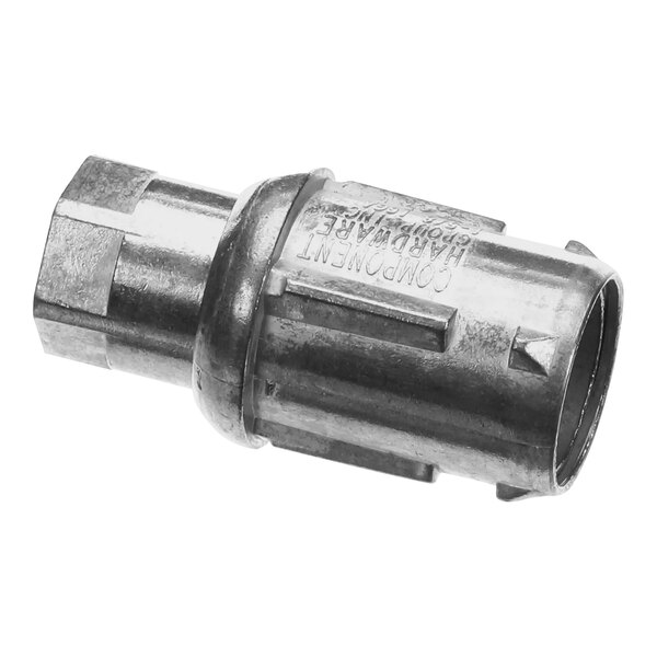 A metal bullet foot made of zamak, used as a component for Delfield equipment.