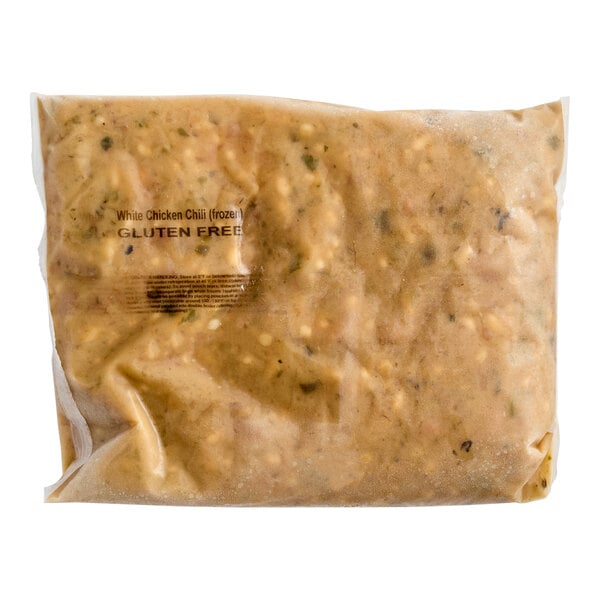 Kettle Cuisine White Chicken Chili Soup with Cilantro 4 lb. - 4/Case