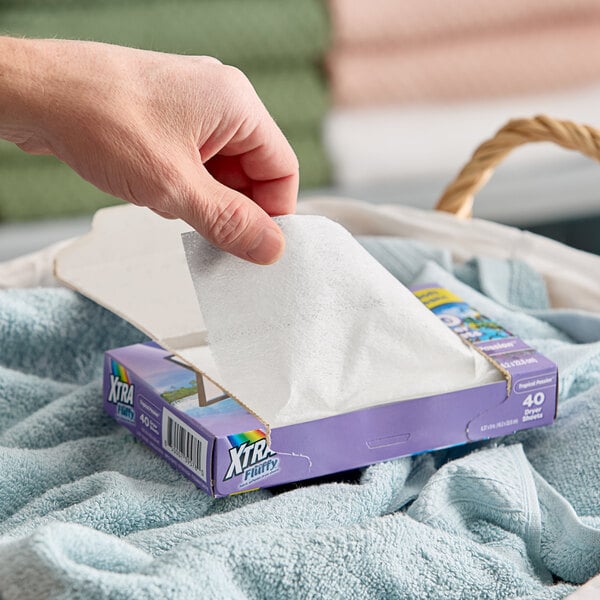 XTRA Nice'N Fluffy 40-Count Tropical Passion Fabric Softener Dryer Sheets - 12/Case