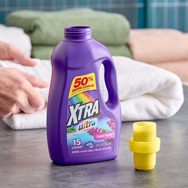 XTRA Ultra 22 oz. Tropical Passion Liquid Laundry Detergent - 12/Case
