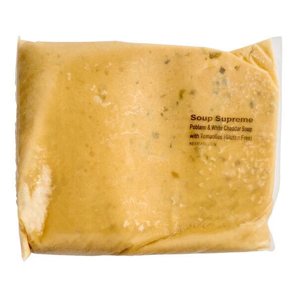 Soup Supreme Poblano and White Cheddar Soup with Tomatillos 4 lb. - 4/Case