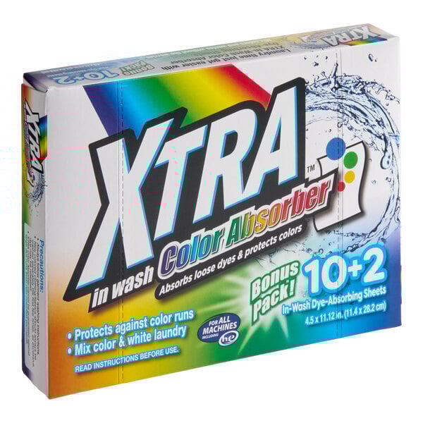XTRA 12-Count In-Wash Color Absorber Sheets - 144/Case