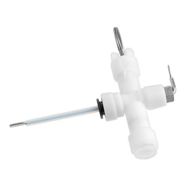 A white CO2 gas inlet connection component designed for water dispensers.