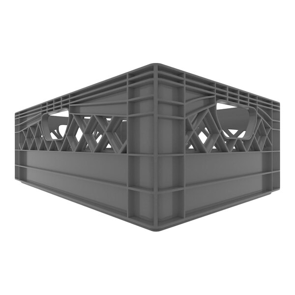 12 Qt. Gray Rectangular Milk Crate - 19" x 13" x 6 1/2"