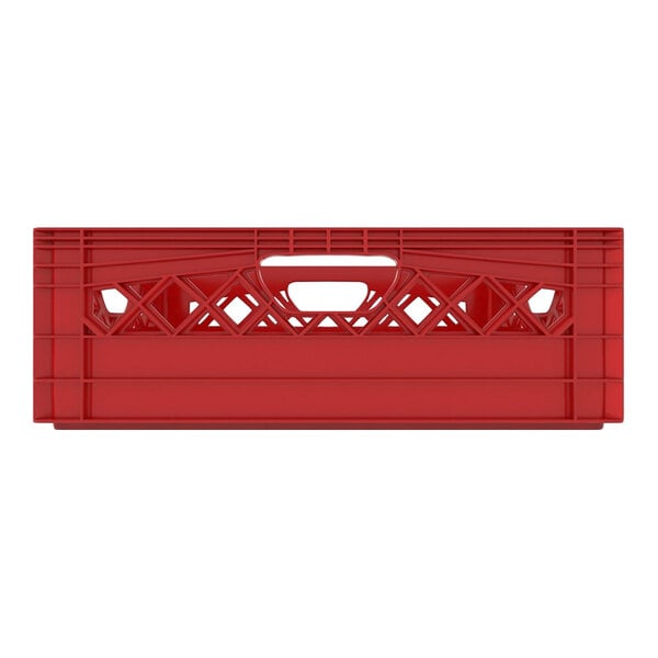 12 Qt. Red Rectangular Milk Crate - 19" x 13" x 6 1/2"