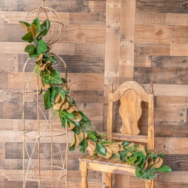 Mills Floral Company 60" Artificial Magnolia Evergreen Garland