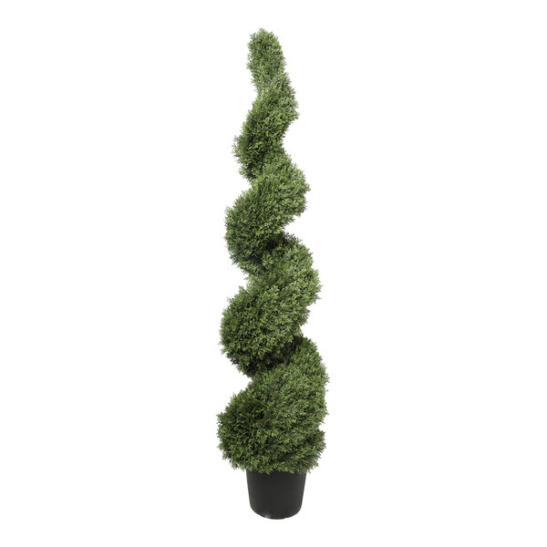 Mills Floral Company 70" Artificial Potted Cypress Spiral Topiary