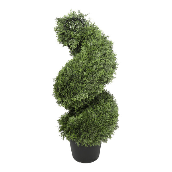 Mills Floral Company 70" Artificial Potted Cypress Spiral Topiary
