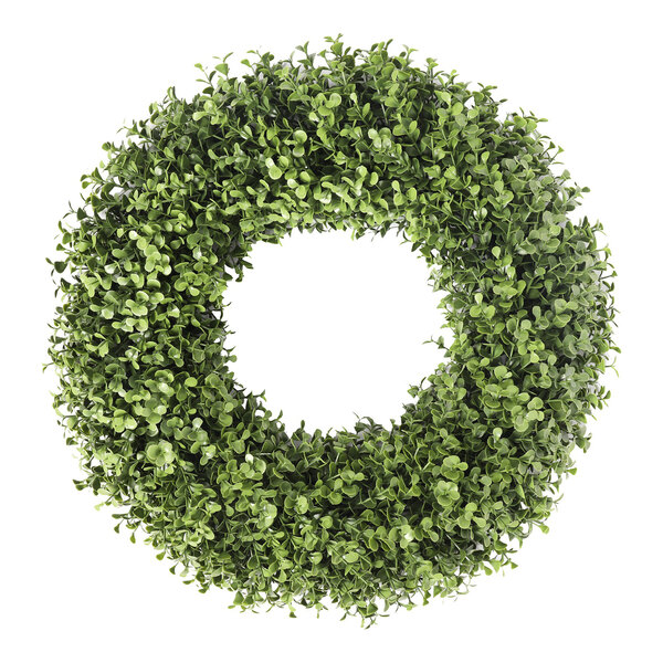 Mills Floral Company 18" Artificial Boxwood Round Wreath