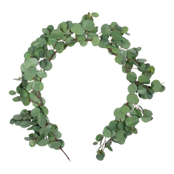 Mills Floral Company 72" Artificial Silver Dollar Seeded Eucalyptus Garland